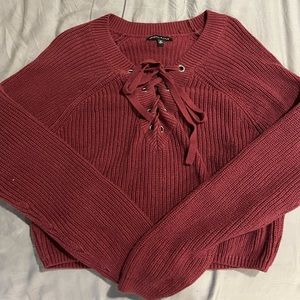 cozy maroon sweater